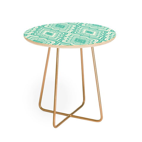 Jenean Morrison Wave of Emotions Teal Round Side Table