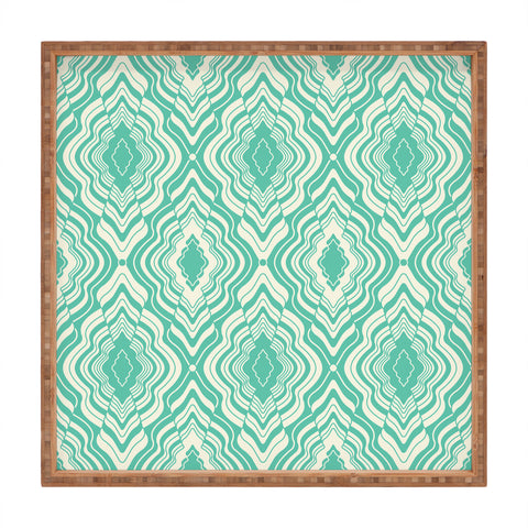 Jenean Morrison Wave of Emotions Teal Square Tray