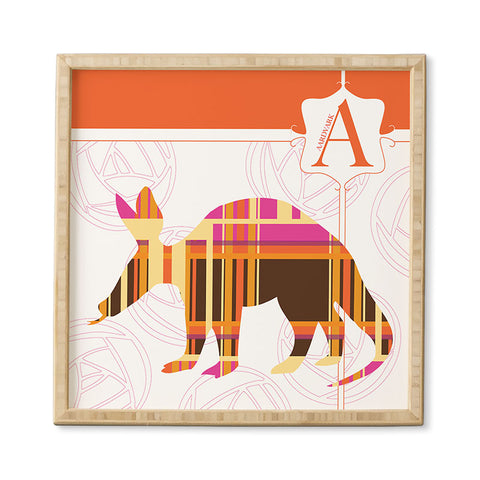 Jennifer Hill Aardvark Plaid Framed Wall Art