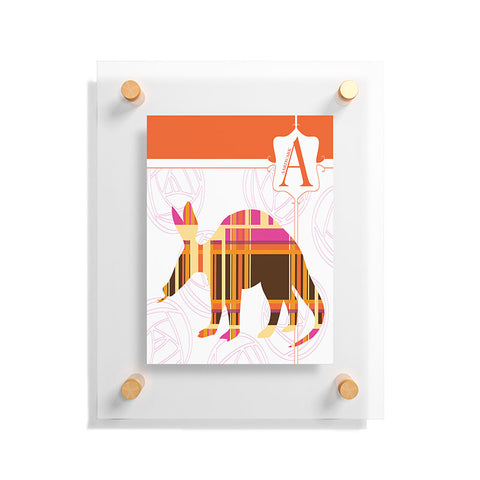 Jennifer Hill Aardvark Plaid Floating Acrylic Print