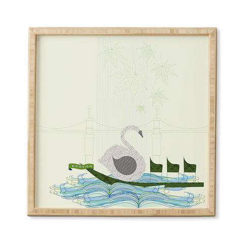 Jennifer Hill Boston Swan Boat Framed Wall Art