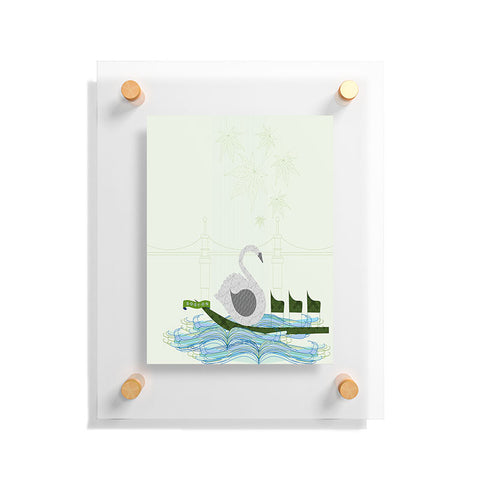 Jennifer Hill Boston Swan Boat Floating Acrylic Print