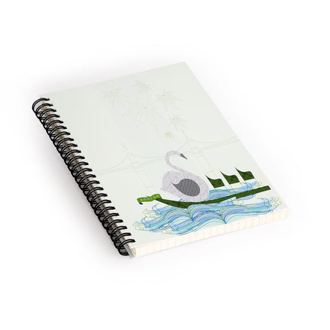 Jennifer Hill Boston Swan Boat Spiral Notebook