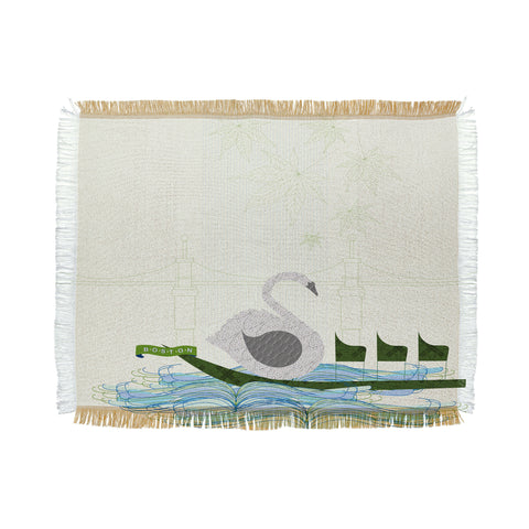 Jennifer Hill Boston Swan Boat Throw Blanket