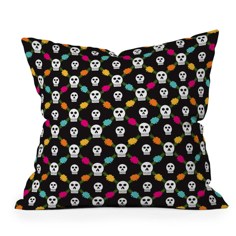 Jennifer Hill Day Of The Dead Throw Pillow