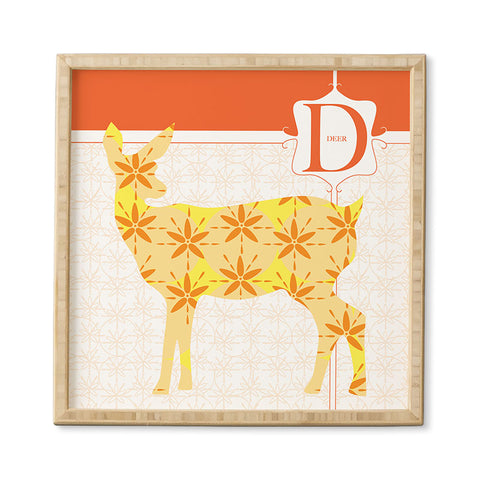 Jennifer Hill Deer Floret Framed Wall Art