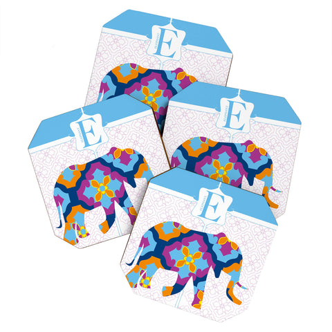 Jennifer Hill Elephant 3 Coaster Set