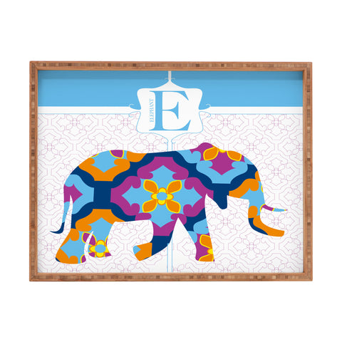 Jennifer Hill Elephant 3 Rectangular Tray
