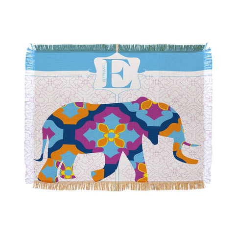 Jennifer Hill Elephant 3 Throw Blanket