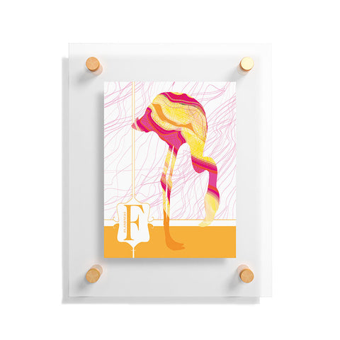 Jennifer Hill Flamingo Flo Floating Acrylic Print