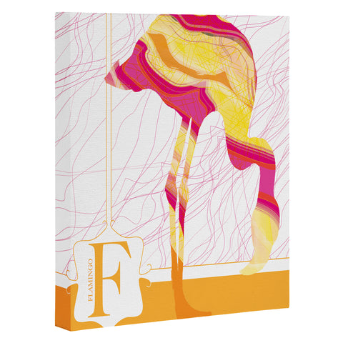 Jennifer Hill Flamingo Flo Art Canvas