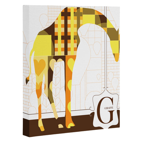 Jennifer Hill Geo Giraffe Art Canvas