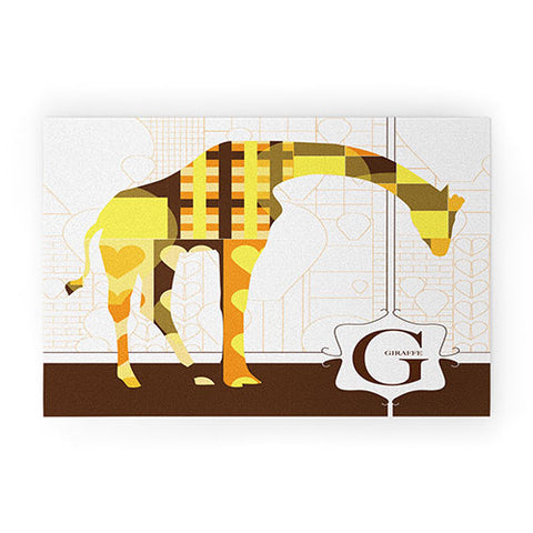 Jennifer Hill Geo Giraffe Welcome Mat