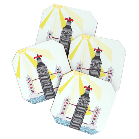 Jennifer Hill London Big Ben Coaster Set