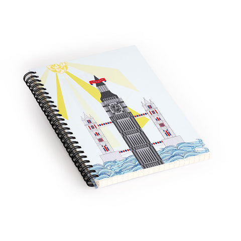 Jennifer Hill London Big Ben Spiral Notebook