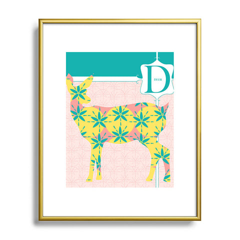 Jennifer Hill Miss Deer Metal Framed Art Print