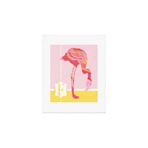 Jennifer Hill Miss Flamingo Art Print