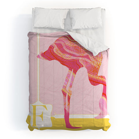 Jennifer Hill Miss Flamingo Comforter