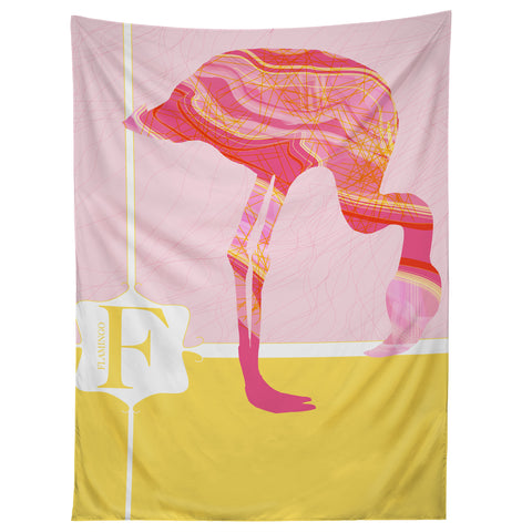 Jennifer Hill Miss Flamingo Tapestry