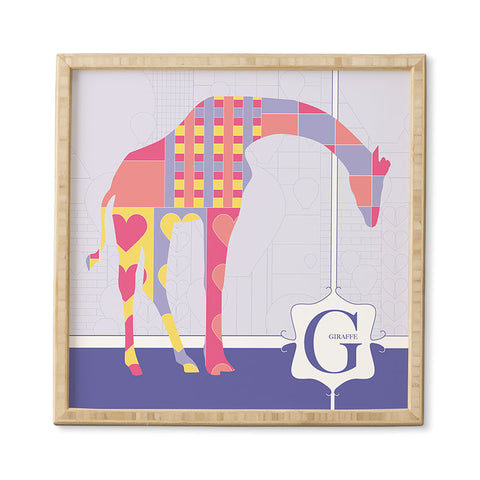 Jennifer Hill Miss Giraffe Framed Wall Art