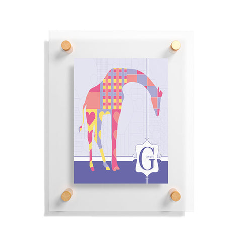 Jennifer Hill Miss Giraffe Floating Acrylic Print