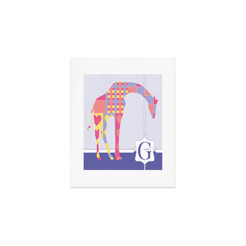 Jennifer Hill Miss Giraffe Art Print