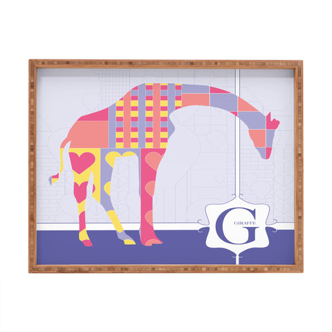 Jennifer Hill Miss Giraffe Rectangular Tray