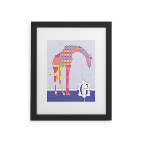 Jennifer Hill Miss Giraffe Framed Art Print