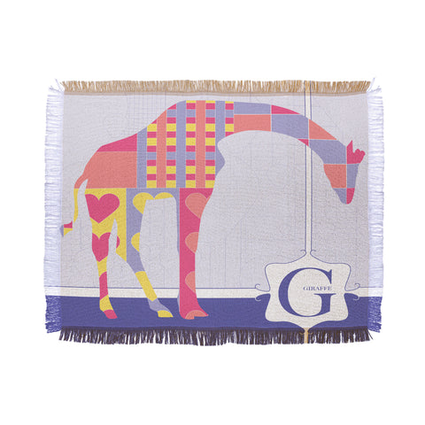 Jennifer Hill Miss Giraffe Throw Blanket