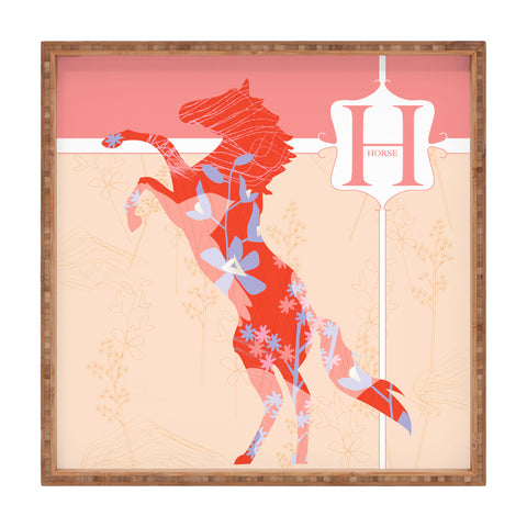 Jennifer Hill Miss Horse Square Tray