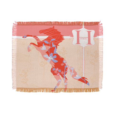 Jennifer Hill Miss Horse Throw Blanket