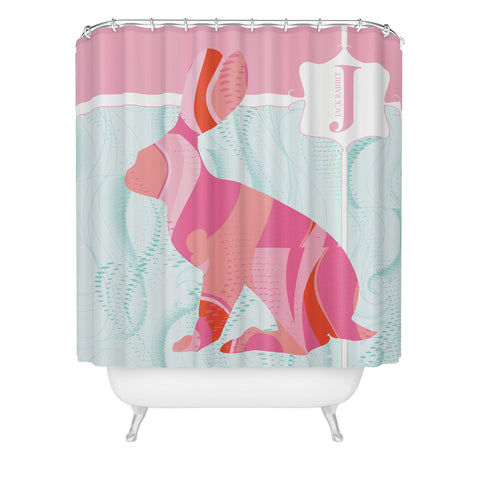 Jennifer Hill Miss Jackrabbit Shower Curtain