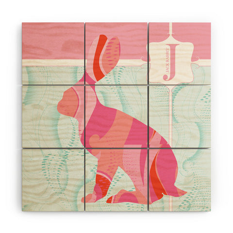 Jennifer Hill Miss Jackrabbit Wood Wall Mural