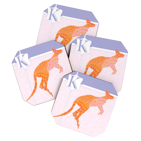 Jennifer Hill Miss Kangaroo Coaster Set