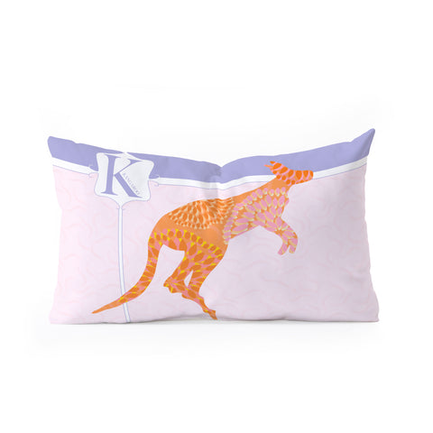 Jennifer Hill Miss Kangaroo Oblong Throw Pillow