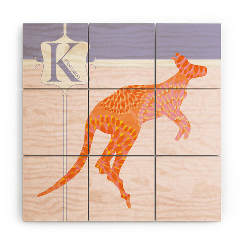 Jennifer Hill Miss Kangaroo Wood Wall Mural