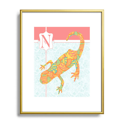 Jennifer Hill Miss Newt Metal Framed Art Print