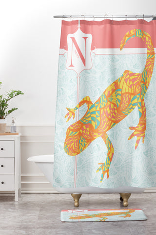 Jennifer Hill Miss Newt Shower Curtain And Mat