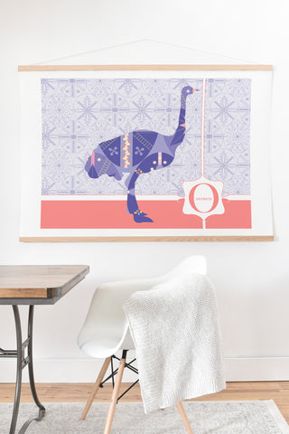 Jennifer Hill Miss Ostrich Art Print And Hanger