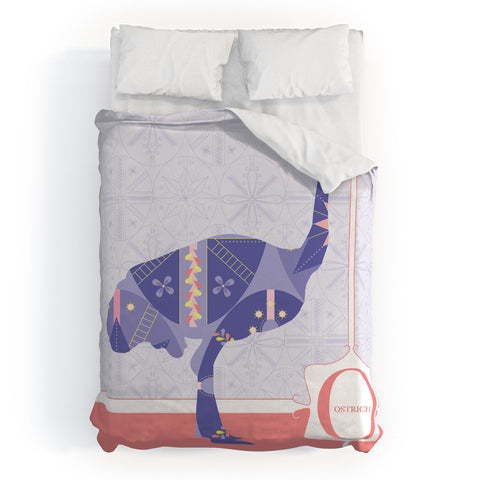 Jennifer Hill Miss Ostrich Duvet Cover