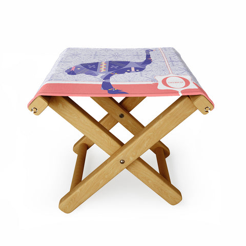Jennifer Hill Miss Ostrich Folding Stool