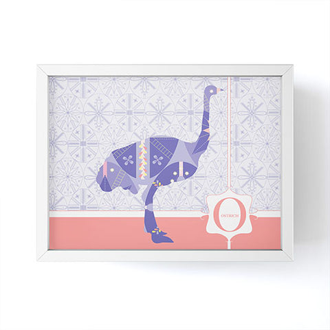 Jennifer Hill Miss Ostrich Framed Mini Art Print