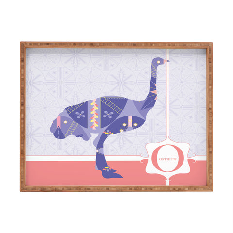 Jennifer Hill Miss Ostrich Rectangular Tray