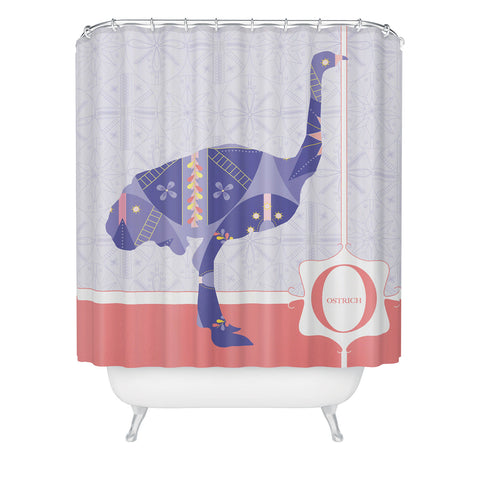 Jennifer Hill Miss Ostrich Shower Curtain