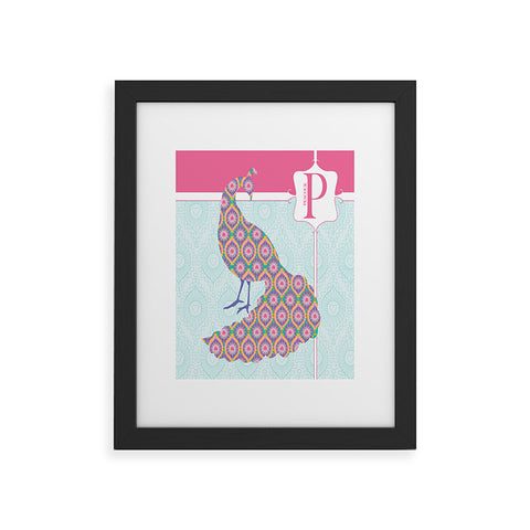 Jennifer Hill Miss Peacock Framed Art Print