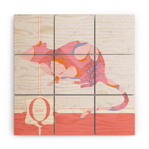 Jennifer Hill Miss Quoll Wood Wall Mural