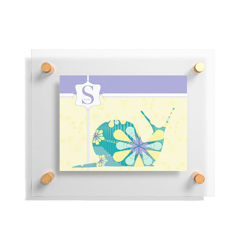 Jennifer Hill Miss Snail Floating Acrylic Print