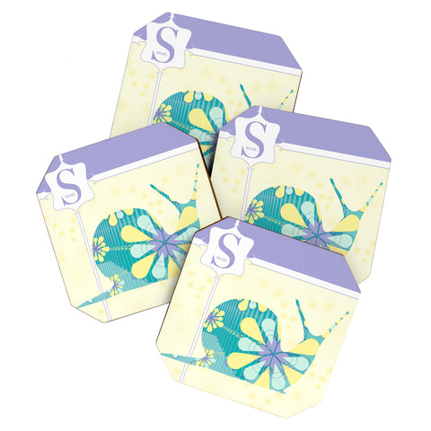 Jennifer Hill Miss Snail Coaster Set