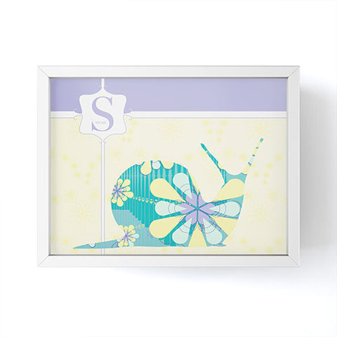 Jennifer Hill Miss Snail Framed Mini Art Print