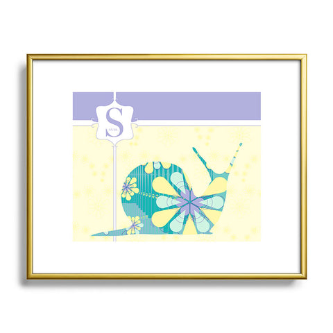 Jennifer Hill Miss Snail Metal Framed Art Print